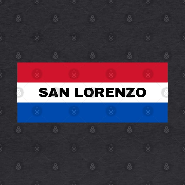 San Lorenzo City in Paraguay Flag Colors by aybe7elf